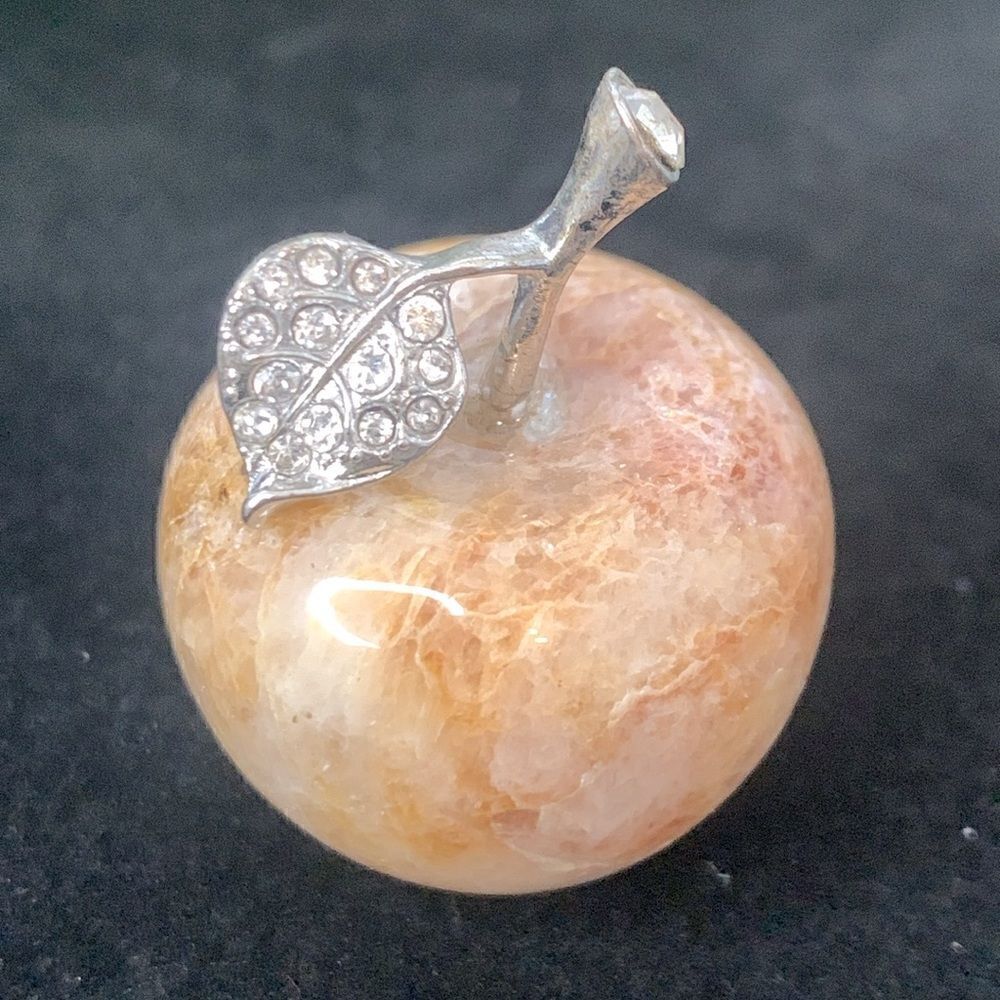 Vintage Natural Stone Apple Decor/Paperweight - Picture 3 of 4